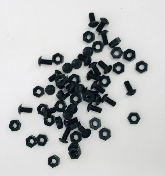 M3x6mm Aluminum Screws and Nylon nuts (30)