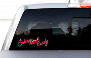 SALMON CANDY-4.5"  X 12 Sticker