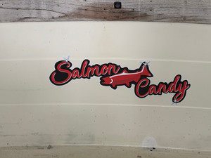 SALMON CANDY-9.5"  X 24 Sticker