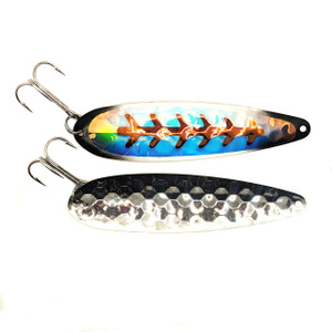 4pc Lot - MAG Super Glow Salmon Trolling Spoons Fisher Tackle