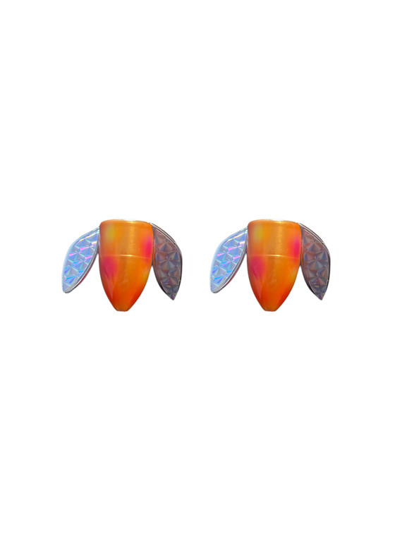 Orange Confusion Wobble Spin Small 2 Pack