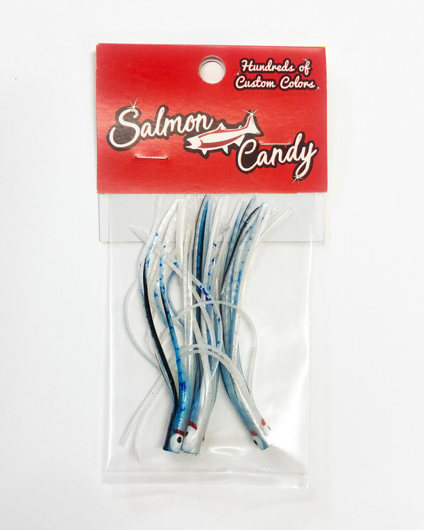 4" Needle Fish, Blue/White UV-3 pack