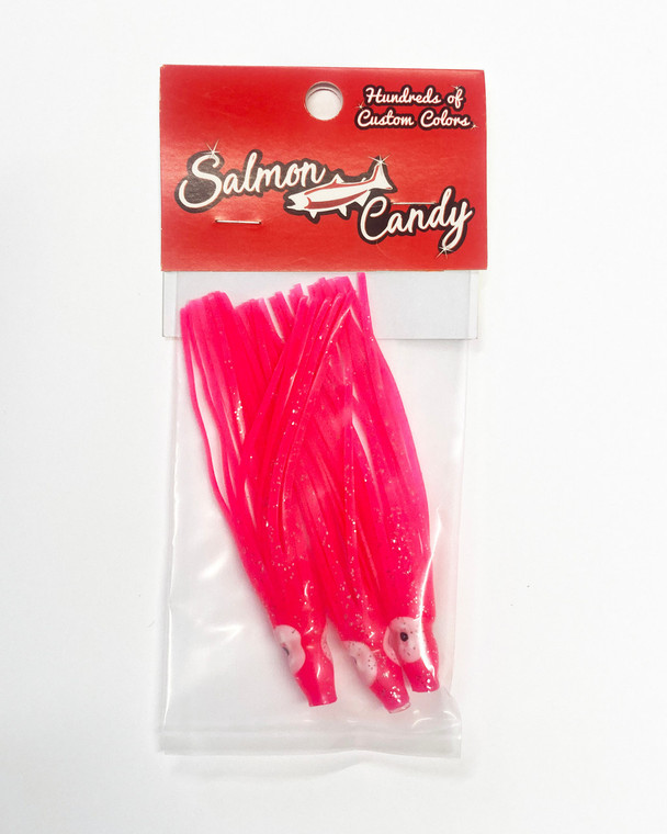 4.5" Squid, Pink Glow-3 pack
