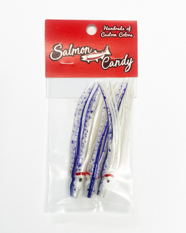 3" Squid, Purple/White UV-3 pack