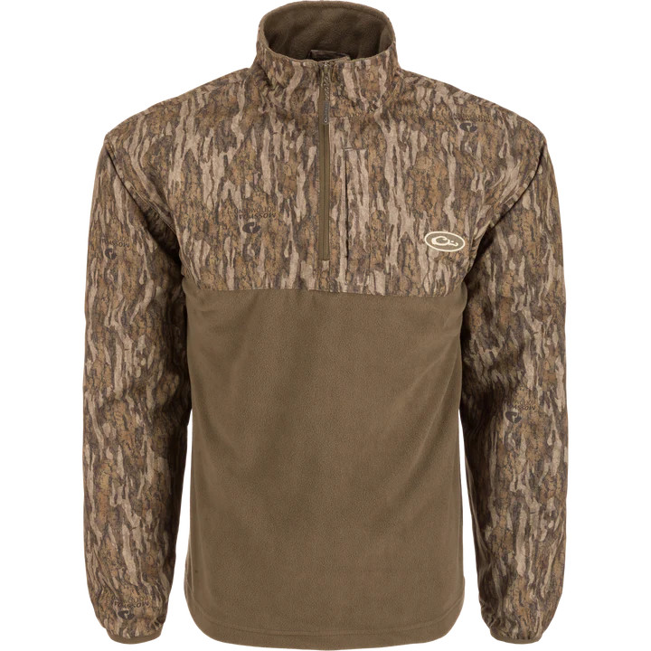 Men's MST Quarter Zip Refuge Eqwader Long Sleeve Pullover by Drake Waterfowl