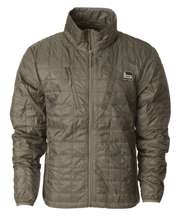 banded goose down jacket