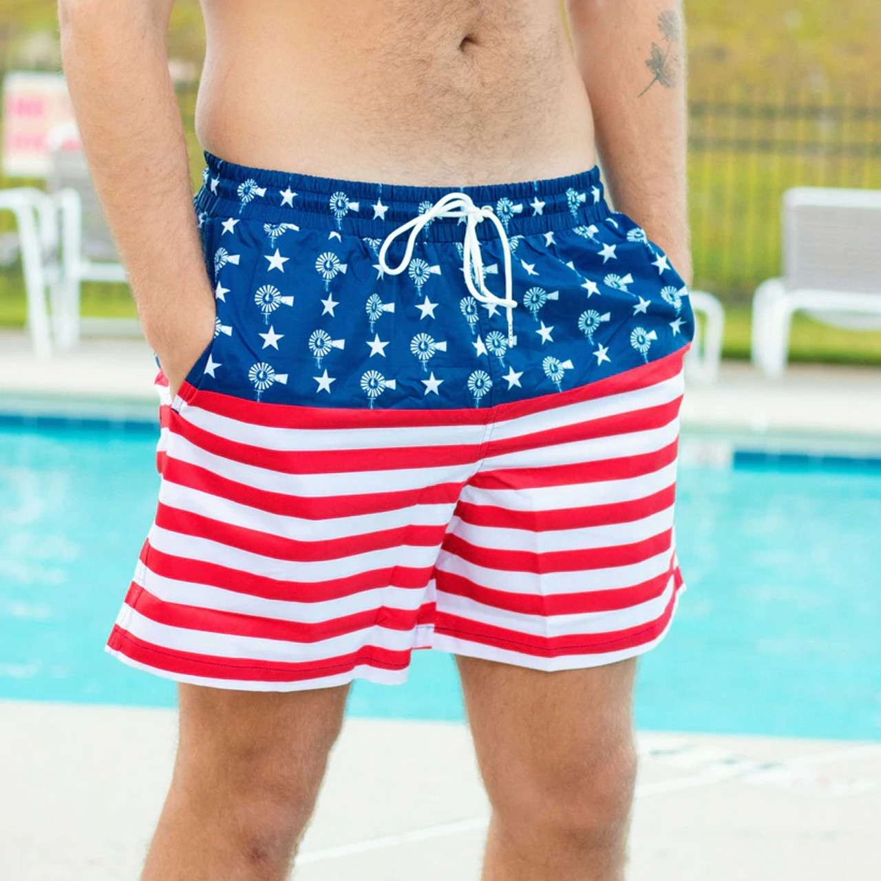 American flag hot sale swim trunks chubbies