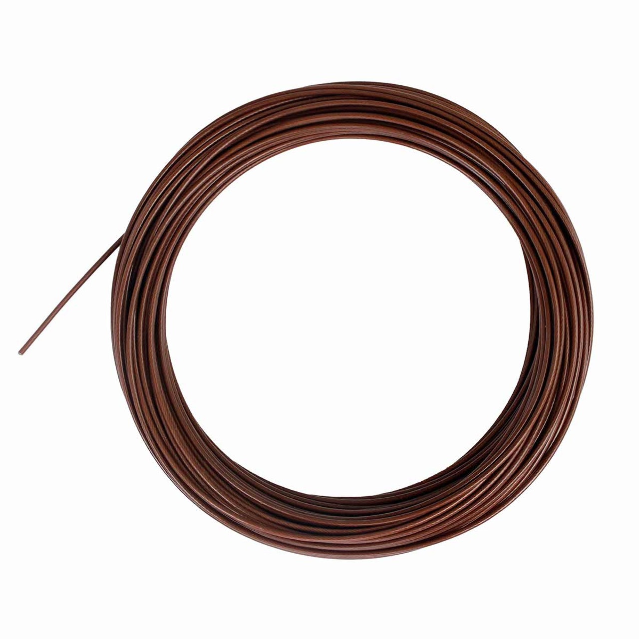 125 ft. PVC-Coated Steel Cable Spool in Brown by Heyday