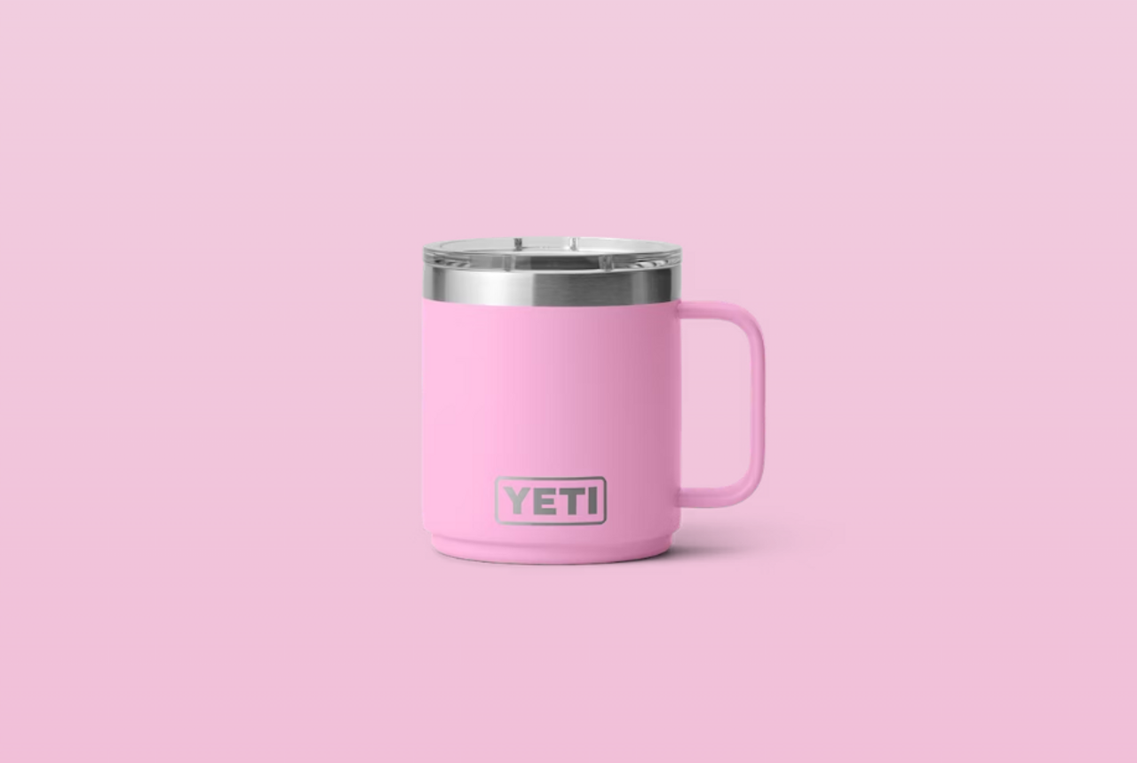 Yeti Rambler Coffee Mug 14oz Solids Collection Pink