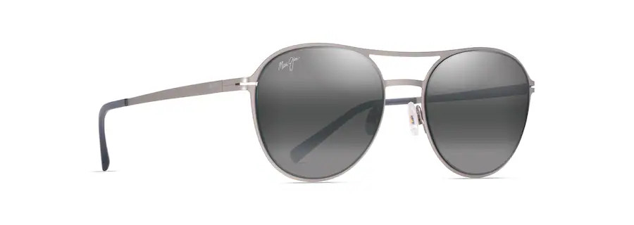 Half Moon Sunglasses Titanium Frame, Neutral Grey Lens by Maui