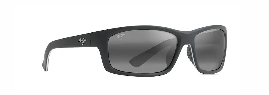 Kanaio Coast Sunglasses with Matte Soft Black with White and Blue