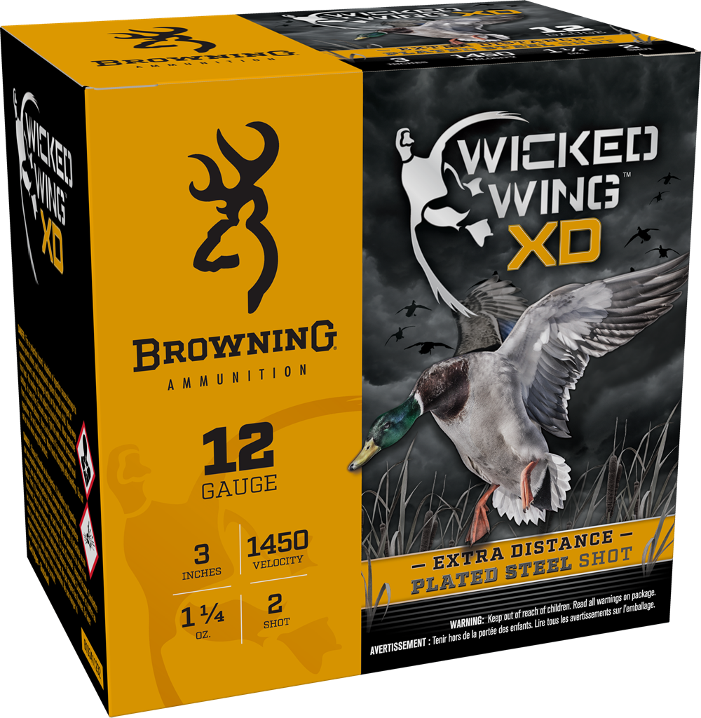 Browning 1450fps 12ga 3" 114oz 2 Wicked Wing BXD Shotgun Shells