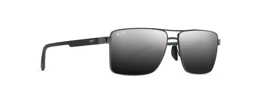 Maui Jim Black and Tan Dual Mirror (Silver-to-Black) Polarized Sunglasses Maui Jim Ekolu DSB867-02B Black and Tan Dual Mirror (Silver  main image 3