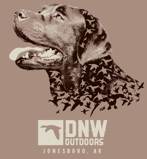 Lab and Duck Mosaic DNW Outdoors Logo Short Sleeve Tee Shirt