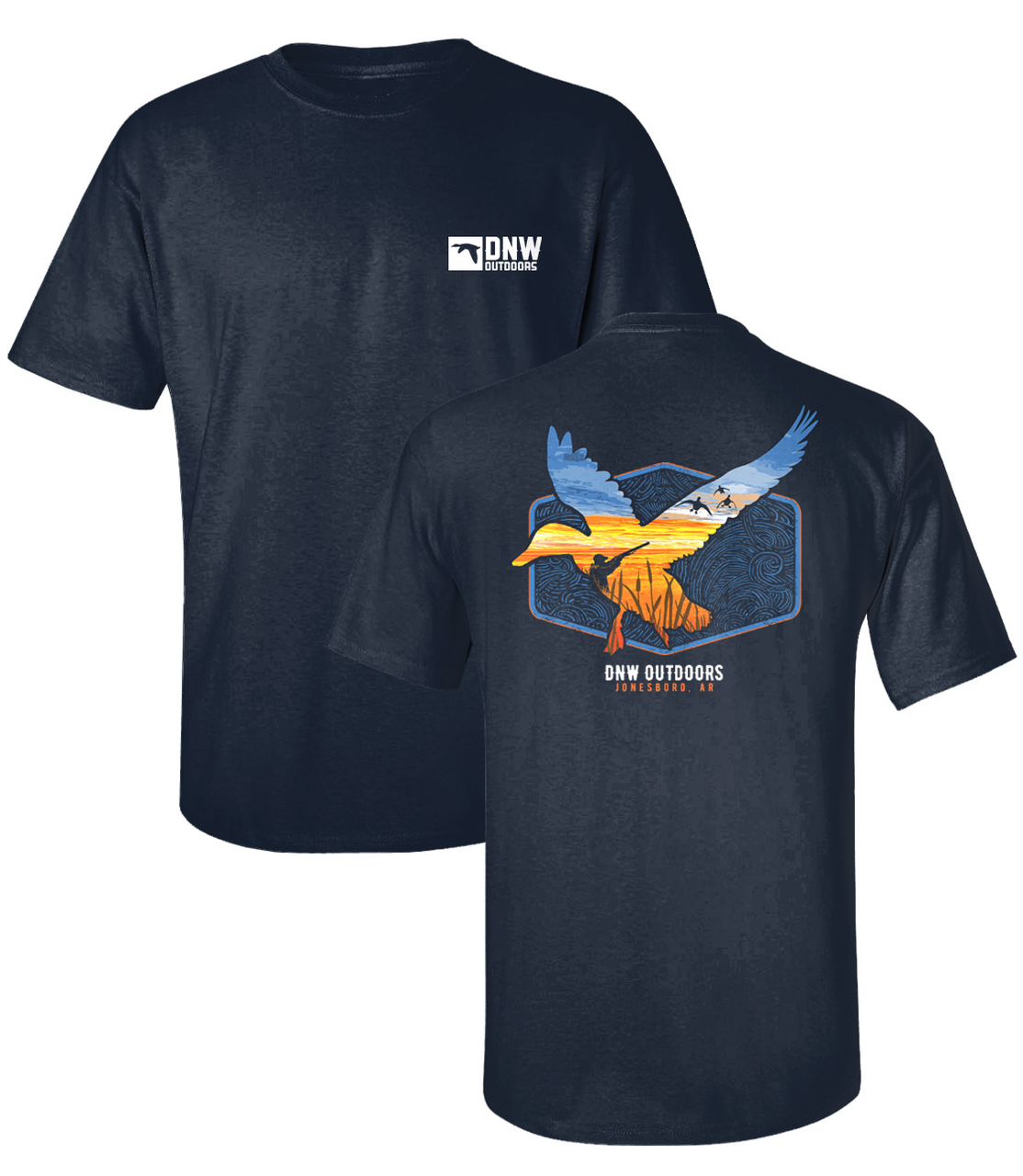Sunrise Mallard DNW Outdoors Logo Short Sleeve Tee Shirt