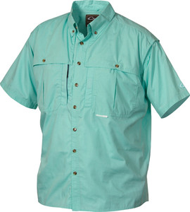 Drake Men's Cotton Wingshooter's Short Sleeve Shirt with Staycool Fabric Drake Men's Cotton Wingshooter's Short Sleeve Shirt with Staycool Fabric