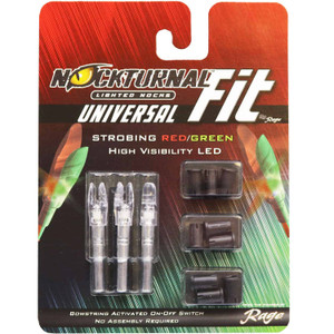 3 Pack Red & Green Strobing FIT Universal Size Lighted Nocks by Nockturnal 3 Pack Red & Green Strobing FIT Universal Size Lighted Nocks by Nockturnal