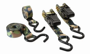 HME Camo Ratchet Tie Down - 2 Pack