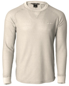 Men's Grey Cliff Waffle Long Sleeve Shirt by Banded