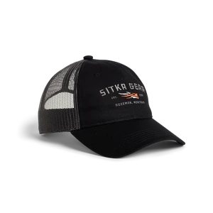 Wordmark Lo Pro Trucker Hat by Sitka- Sitka Black