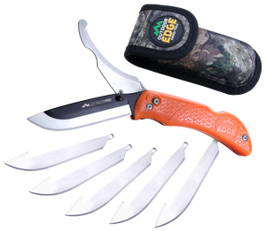 Razor Pro G 3.5" Blade Folding Knife with 6 Replacement Blades by Outdoor Edge