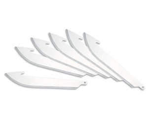 3.5 Inch 6 Pack Razor Lite Drop Point Replacement Blades by Outdoor Edge