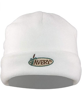 Fleece Skull Cap in White by Avery Fleece Skull Cap in White by Avery