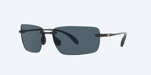 Gulf Shore Shiny Black - Grey Polarized Polycarbonate Sunglasses by Costa Del Mar