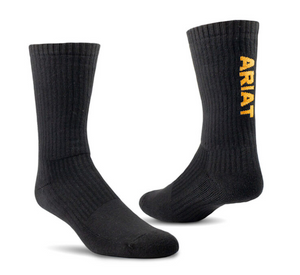 Ariat Premium Cotton Crew Sock 3pk Ariat Premium Cotton Crew Sock 3pk