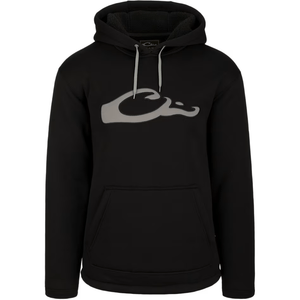 LST Silencer Fleece-Lined Hoodie for Men, by Drake Waterfowl - Black/Gray LST Silencer Fleece-Lined Hoodie for Men, by Drake Waterfowl - Black/Gray