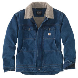 Relaxed Fit Denim Sherpa Lined Jacket by Carhartt Relaxed Fit Denim Sherpa Lined Jacket by Carhartt