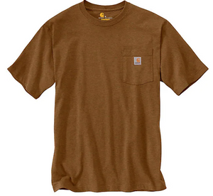 Loose Fit Heavy Weight Carhartt Logo Short Sleeve Pocket Tee Shirt by Carhartt (Oiled Walnut) Loose Fit Heavy Weight Carhartt Logo Short Sleeve Pocket Tee Shirt by Carhartt (Oiled Walnut)