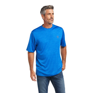 Charger Shield Short Sleeve Tee in Cerulean Blue by Ariat Charger Shield Short Sleeve Tee in Cerulean Blue by Ariat