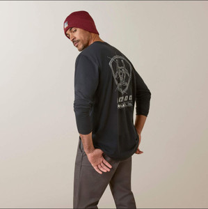 Rebar Workman Blueprint Long Sleeve Tee Shirt by Ariat Rebar Workman Blueprint Long Sleeve Tee Shirt by Ariat