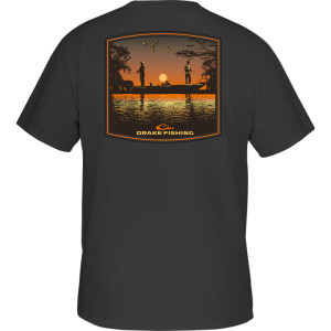 Bass Fishing Sunset Short Sleeve Tee by Drake Bass Fishing Sunset Short Sleeve Tee by Drake