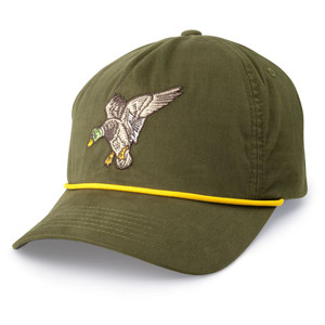 Embroidered Mallard Unstructured Snapback Rope Cap by Prairie Oaks Waterfowl Embroidered Mallard Unstructured Snapback Rope Cap by Prairie Oaks Waterfowl