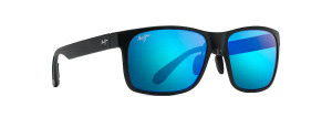 Red Sands Sunglasses - Matte Black Frame, Blue Hawaii Lens by Maui Jim MAUI B432-2M Red Sands Sunglasses - Matte Black Frame, Blue Hawaii Lens by Maui Jim MAUI B432-2M