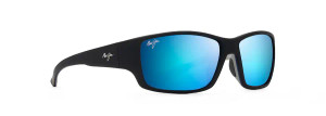 Local Kine Sunglasses - Soft Black with Sea Blue and Grey Frame, Blue Hawaii Lens by Maui Jim MAUI B810-53B Local Kine Sunglasses - Soft Black with Sea Blue and Grey Frame, Blue Hawaii Lens by Maui Jim MAUI B810-53B