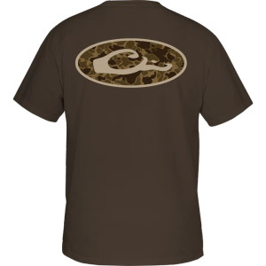 Men's Old School Oval Short Sleeve Pocket Graphic Tee Shirt by Drake
