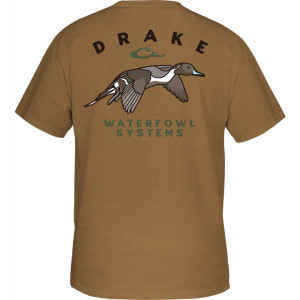 Retro Northern Pintail Short Sleeve Tee by Drake (Metal Bronze) Retro Northern Pintail Short Sleeve Tee by Drake (Metal Bronze)