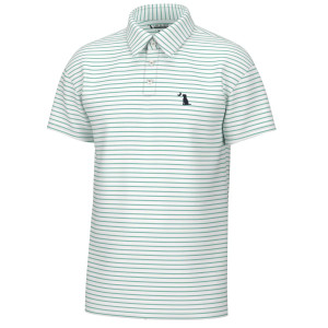 Edisto Striped Polo T-Shirt by Local Boy Outfitters - Turquoise Edisto Striped Polo T-Shirt by Local Boy Outfitters - Turquoise
