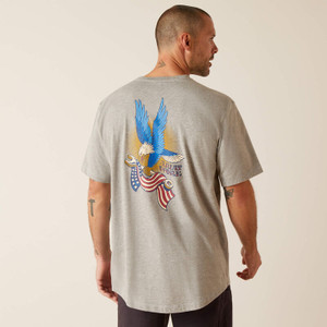 Grey Rebar Workman Victory Eagle Tee Shirt by Ariat ARIAT 10048987 Grey Rebar Workman Victory Eagle Tee Shirt by Ariat ARIAT 10048987