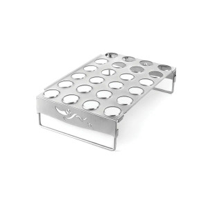 Stainless Steel Jalapeno and Chicken Leg Roaster by Outset Grillware Stainless Steel Jalapeno and Chicken Leg Roaster by Outset Grillware