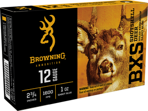 Browning 12 Gauge 1600fps 2-3/4" BXS Sabot Slug Shotgun Ammunition Browning 12 Gauge 1600fps 2-3/4" BXS Sabot Slug Shotgun Ammunition
