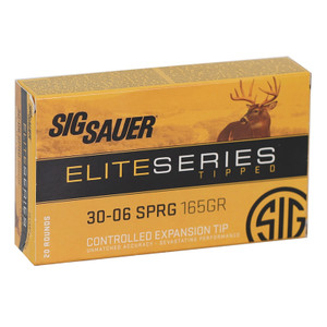 Sig Sauer Elite Hunter 2,950 fps 30-06 Springfield 165 Grain Tipped Gameking Rifle Ammunition
