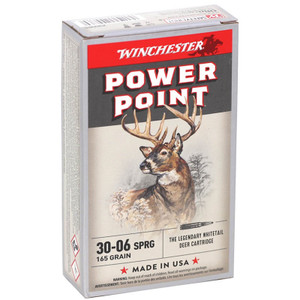 Winchester Power Point 2,800 fps 30-06 Springfield 165 Grain Pointed Soft Point Rifle Ammunition