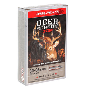 Winchester Deer Season XP 2,920 fps 30-06 Springfield 150 Grain Extreme Point Polymer Tip Rifle Ammunition