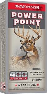 Winchester Power Point 2,250 fps 400 Legend 215 Grain Jacketed Soft Point Rifle Ammunition