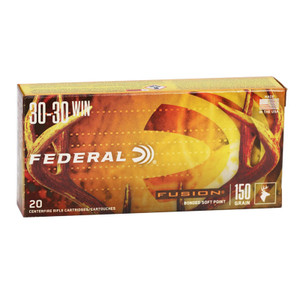 Federal Fusion 2,390 fps 30-30 Winchester 150 Grain Bonded Soft Point Rifle Ammunition