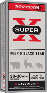 Winchester Super-X 30-30, 150 Grain Jacketed Hollow Point, Rifle Ammunition - Box Winchester Super-X 30-30, 150 Grain Jacketed Hollow Point, Rifle Ammunition - Box